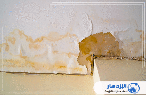 البقع الصفراء والتشققات في الأسقف والأركان دليل على تسربات المياه الخفية. احصل على خدمة كشف تسربات المياه ومعالجة الرطوبة في الفجيرة ورأس الخيمة. تضمن شركة الإزدهار 0505587508 نتائج فعالة وعلاج دائم لجميع مشكلات العفن والرطوبة.